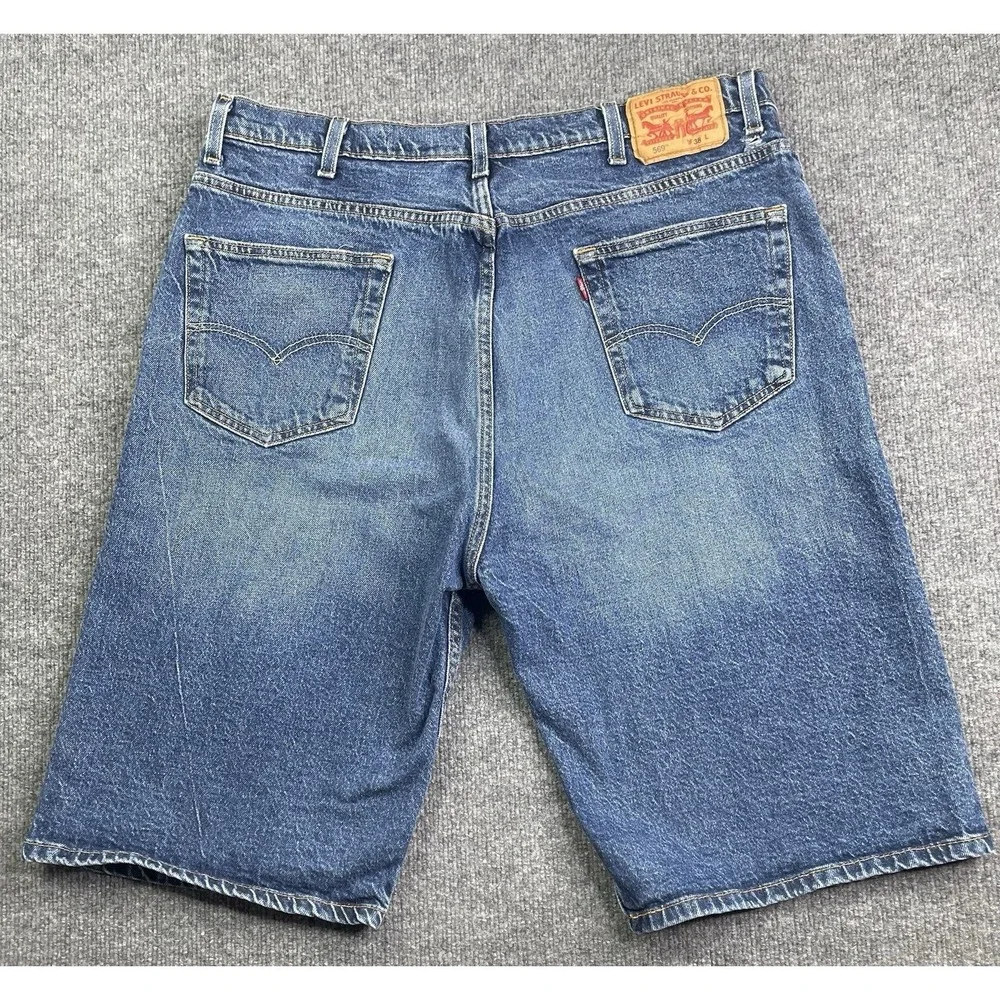 Levi's 569 Denim Shorts Mens 38 Blue Loose‎ Straight WaterLess 35569-0302